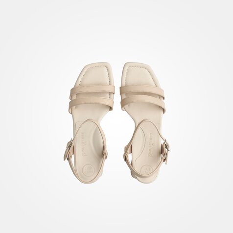 Paul Green 7937-003 SUPER SOFT high-heel sandals in light beige