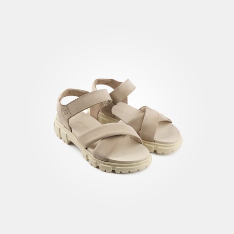 Paul Green 7966-003 SUPER SOFT sandals in RELAXED WIDTHS in beige