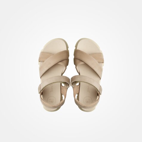 Paul Green 7966-003 SUPER SOFT sandals in RELAXED WIDTHS in beige