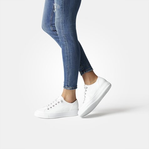 Paul Green 4081-063 SUPER SOFT sneaker in RELAXED WIDTHS in white