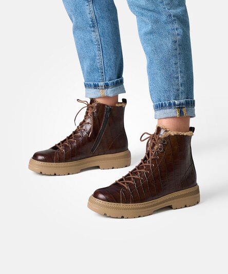 Schnürstiefelette mit Warmfutter