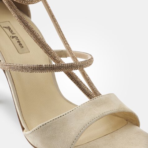 Paul Green 6039-023 high-heel sandals in beige