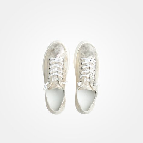 Paul Green 4081-033 SUPER SOFT sneaker in RELAXED WIDTHES in gold metallic