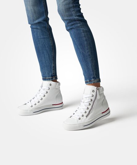 Paul Green 4024-243 SUPER SOFT high-top sneaker in white