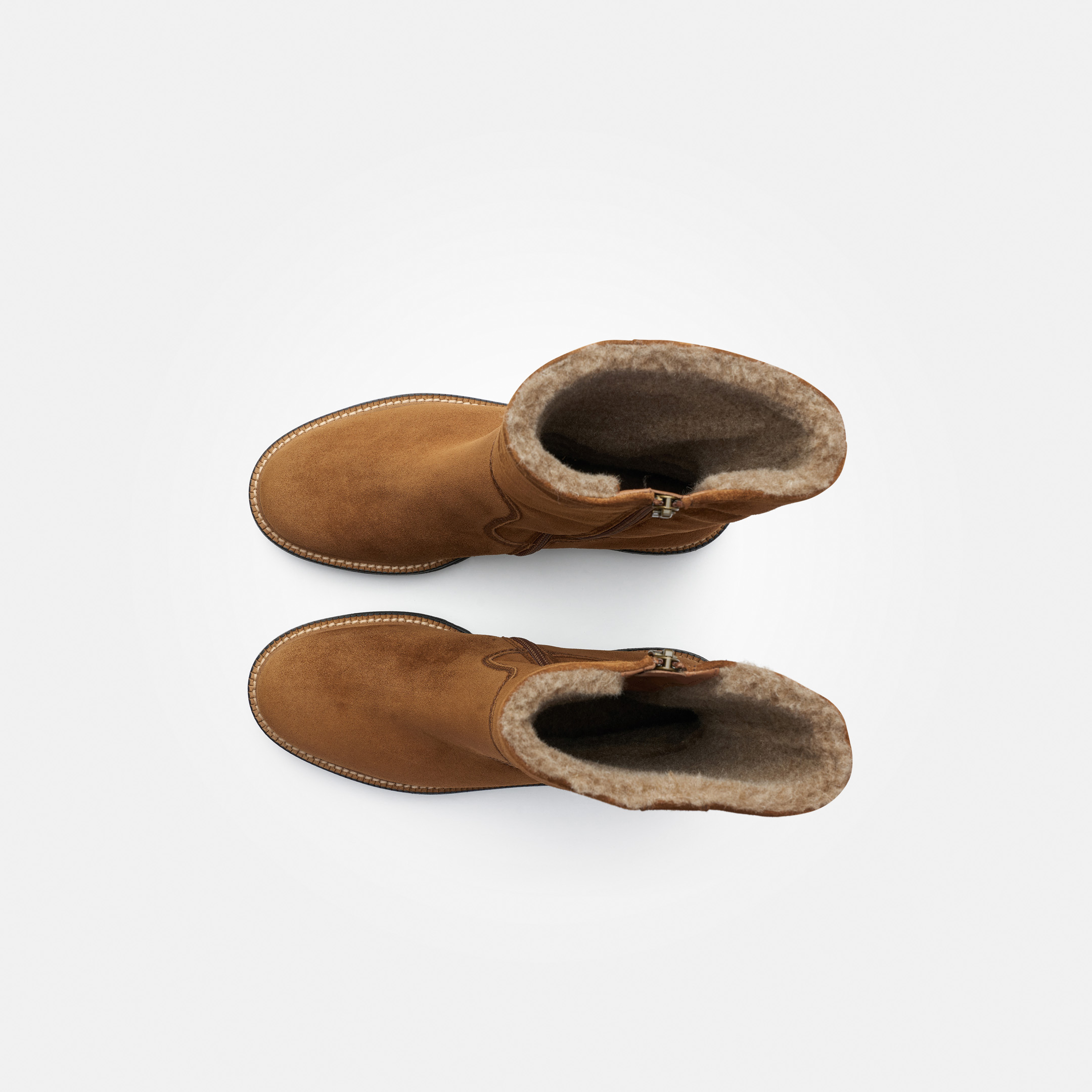 Boots with warm lining, in brown - Paul Green