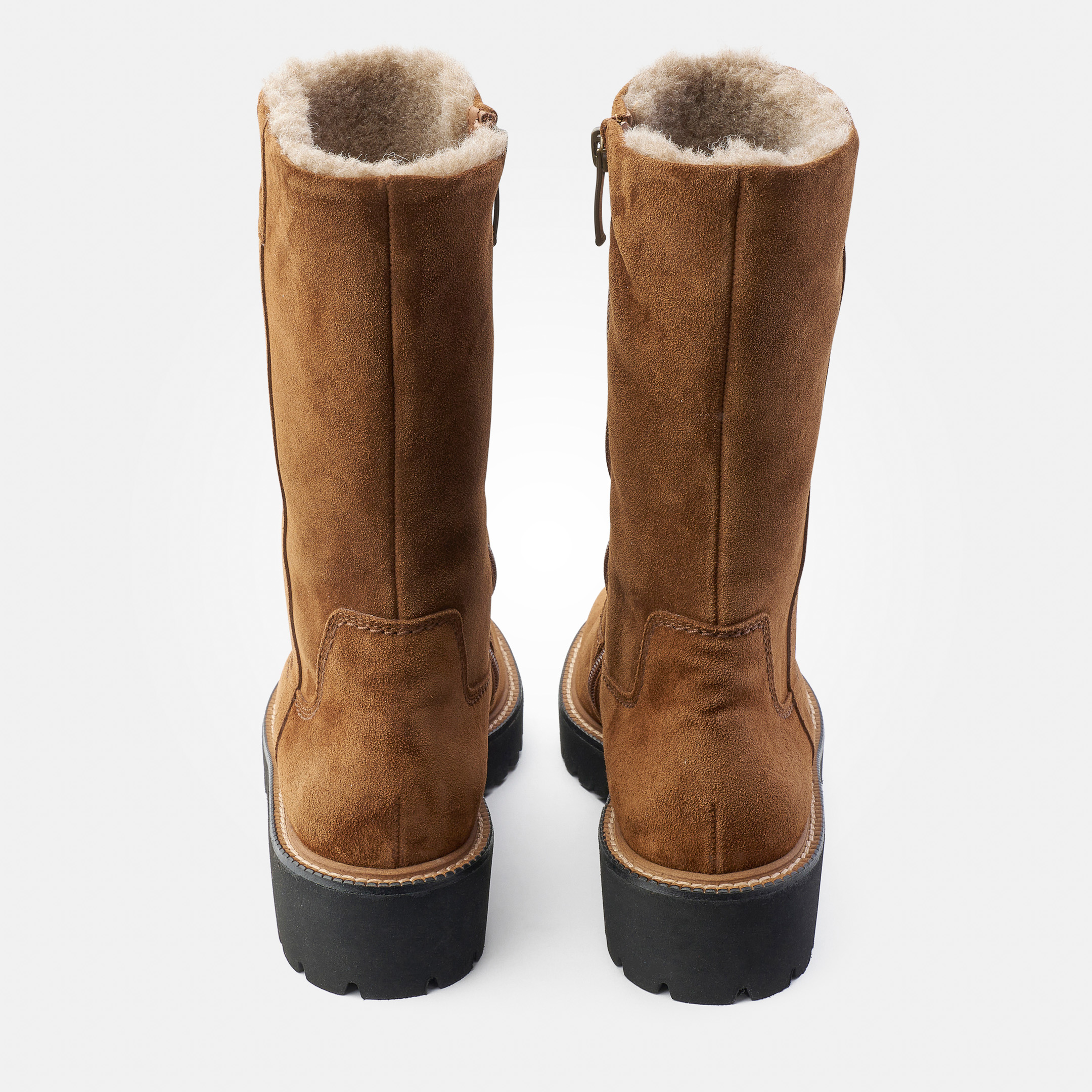 Boots with warm lining, in brown - Paul Green