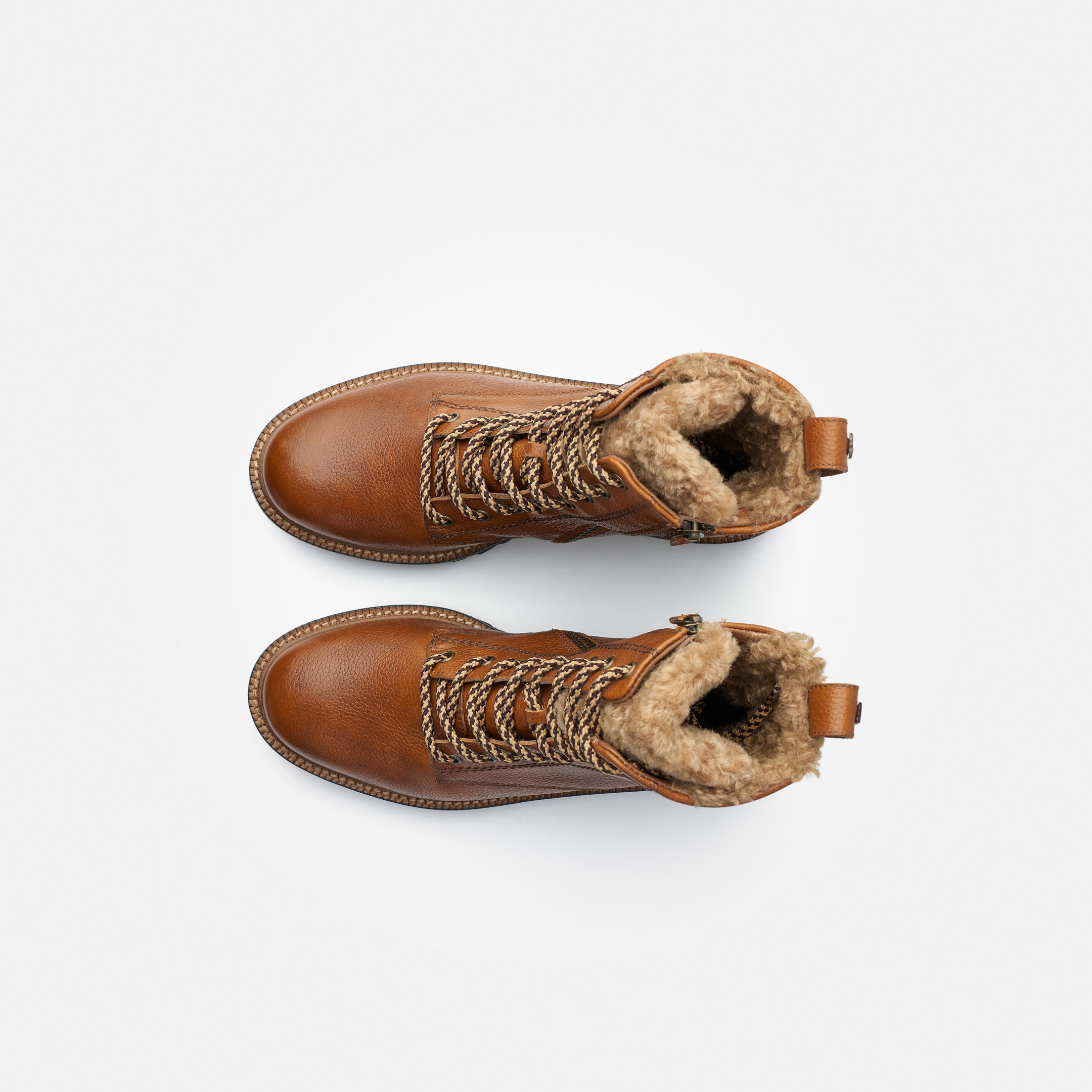 Lace-up boots with warm lining, in brown - Paul Green