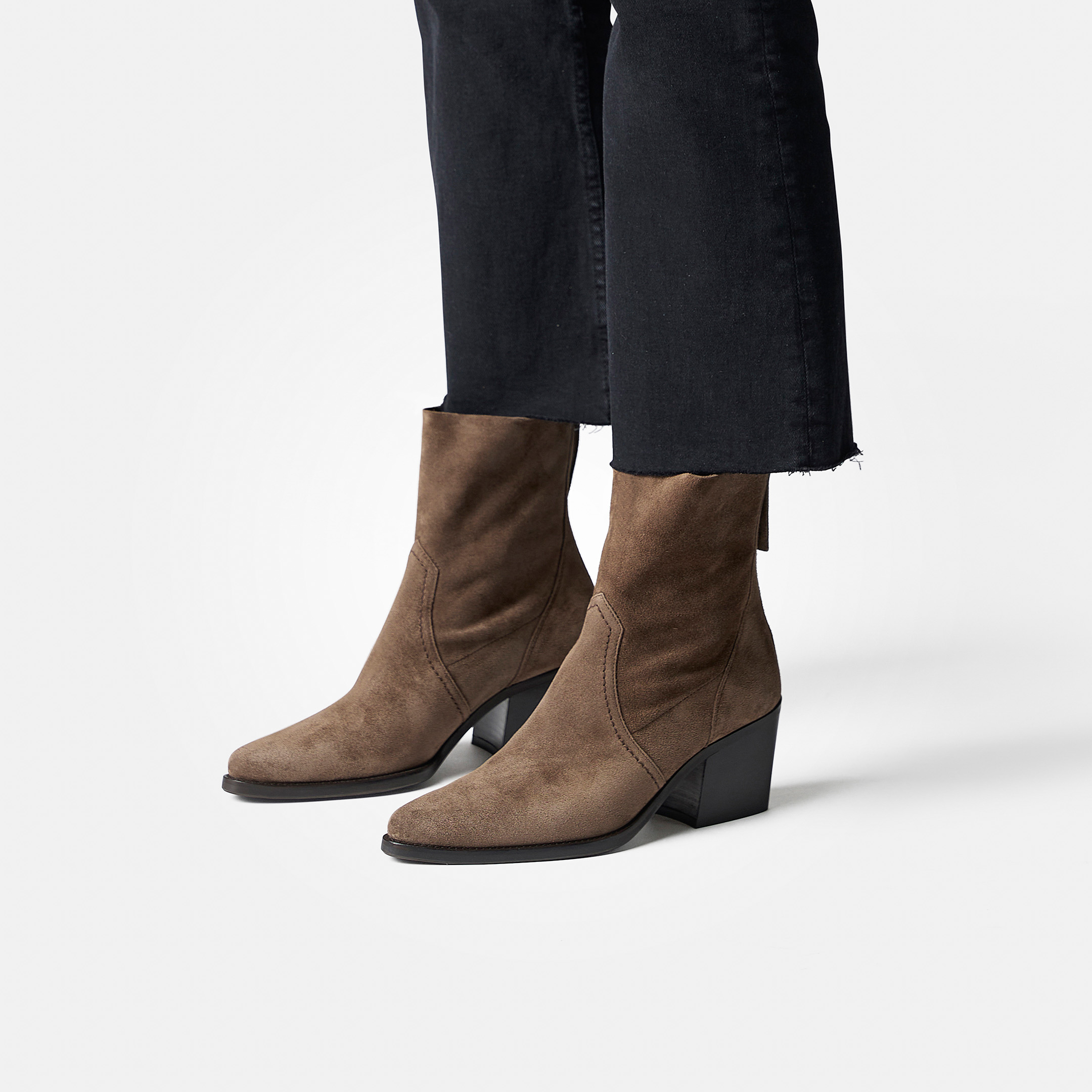 Women’s Paul Green Rust colored Leather Zip Ankle Boots Lace-up boots with warm lining, in brown - Paul Green main image 3