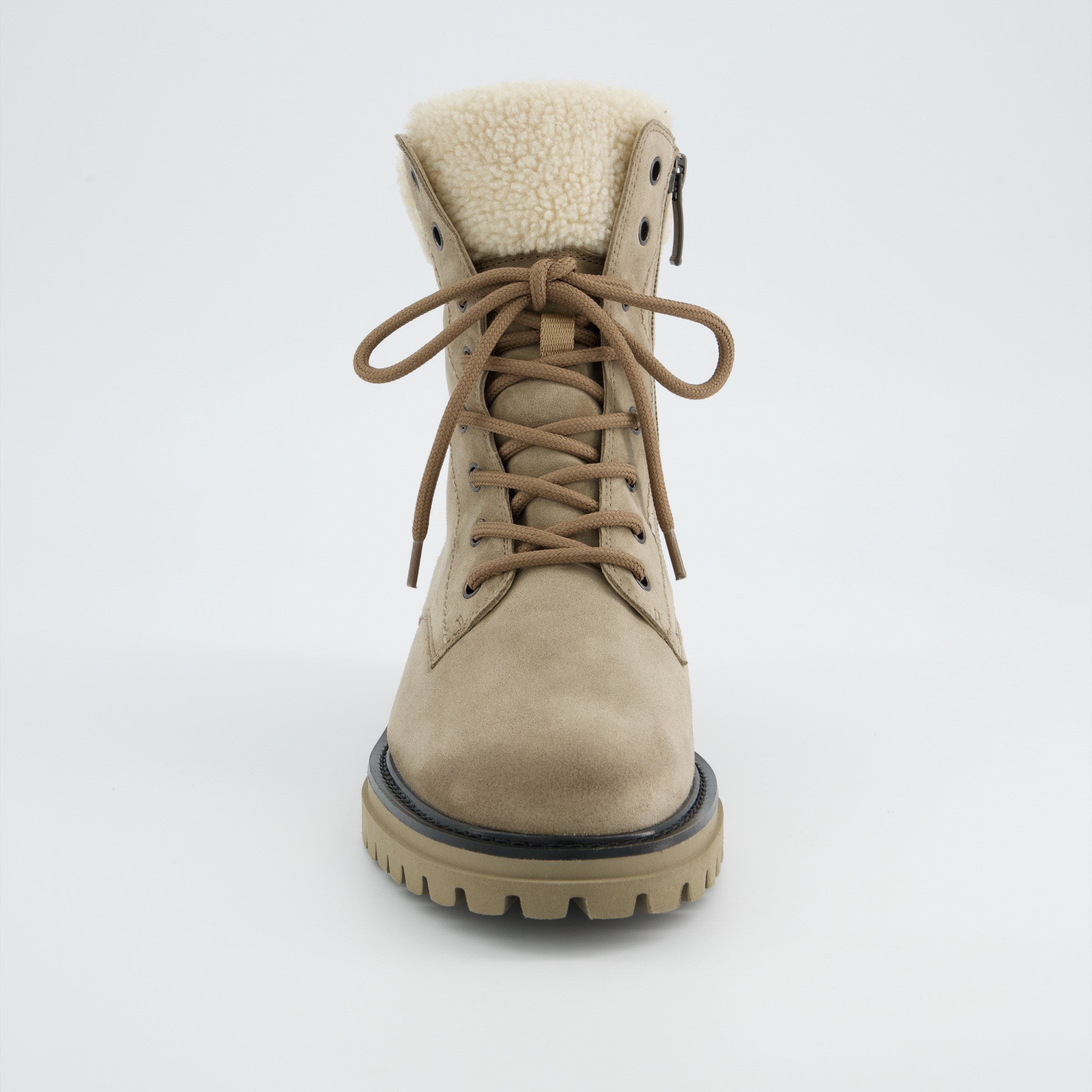 Lace-up ankle boots with Gore-Tex, beige - Paul Green display picture 3