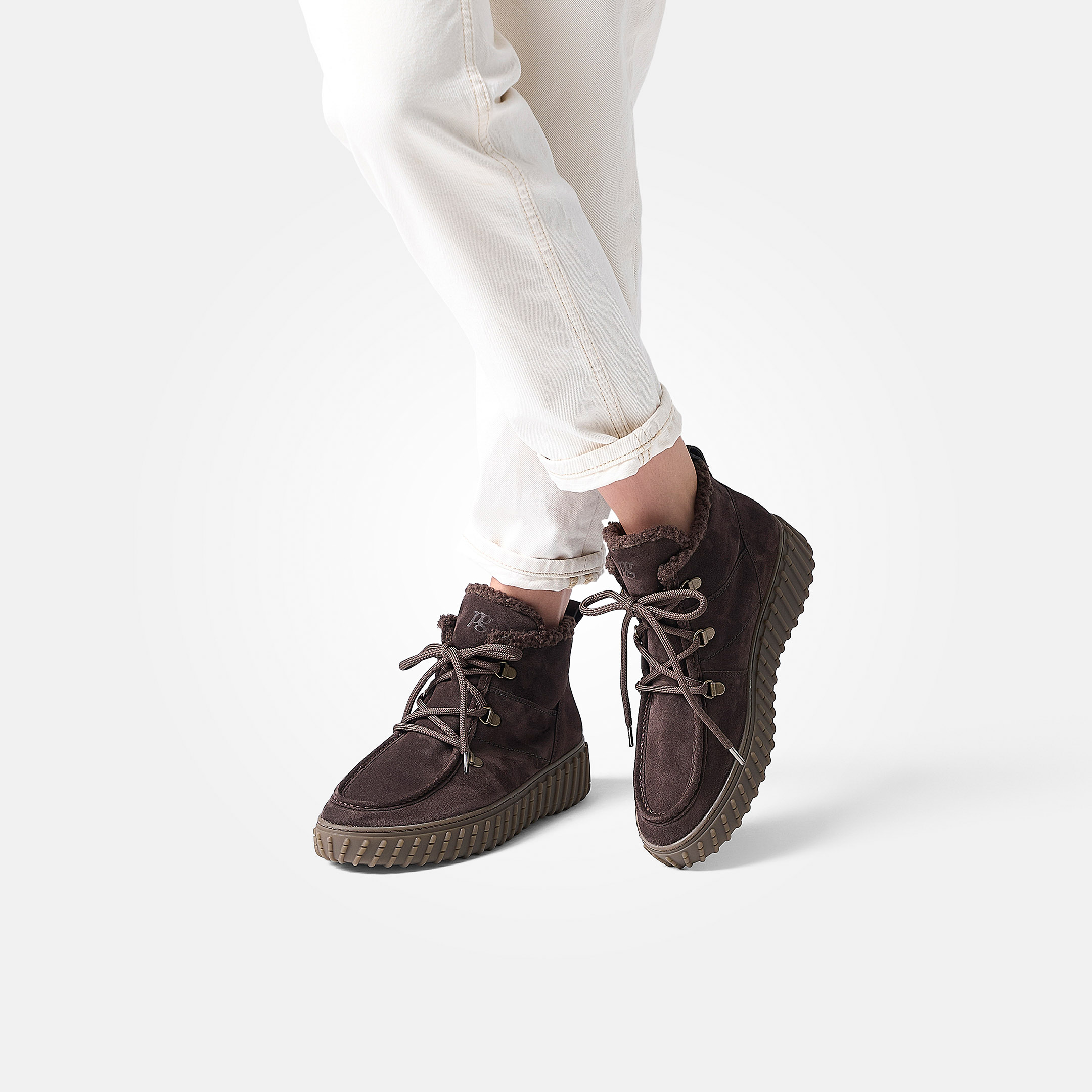 Paul Green Damen Boots 5502-018 - Braun Rauleder | Mit Mokassinnaht | Wechselfußbett | Super Soft